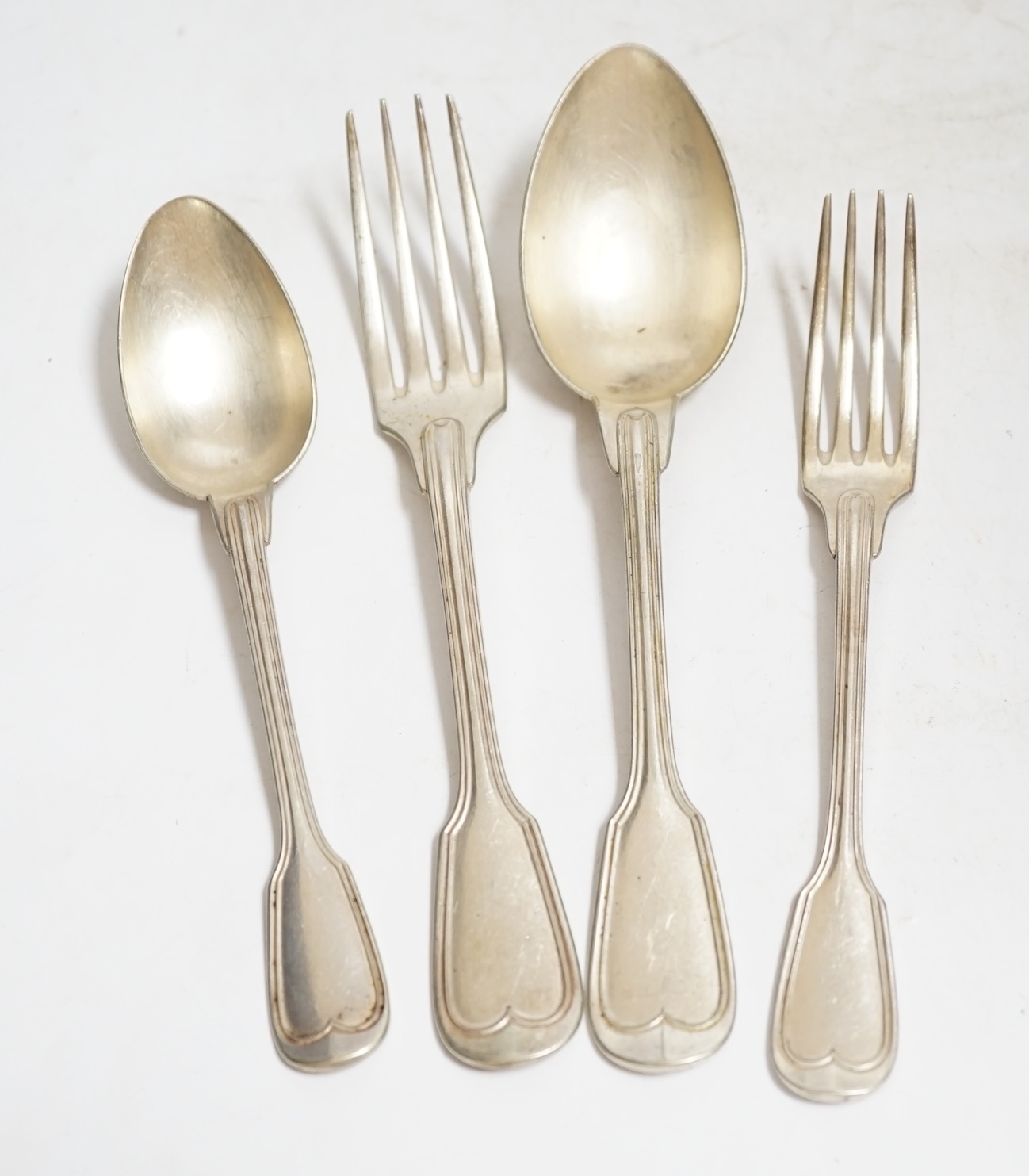 A group of Christofle silver plated cutlery. Condition - fair